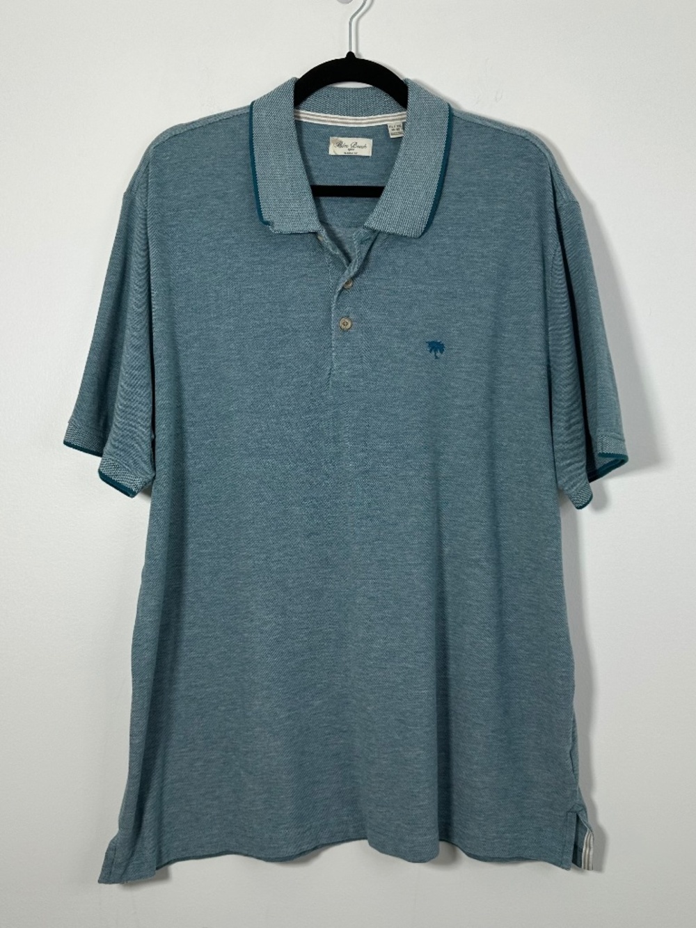 Palm Beach 1922 Mens Polo Size XL Tropical Teal Used Great Condition